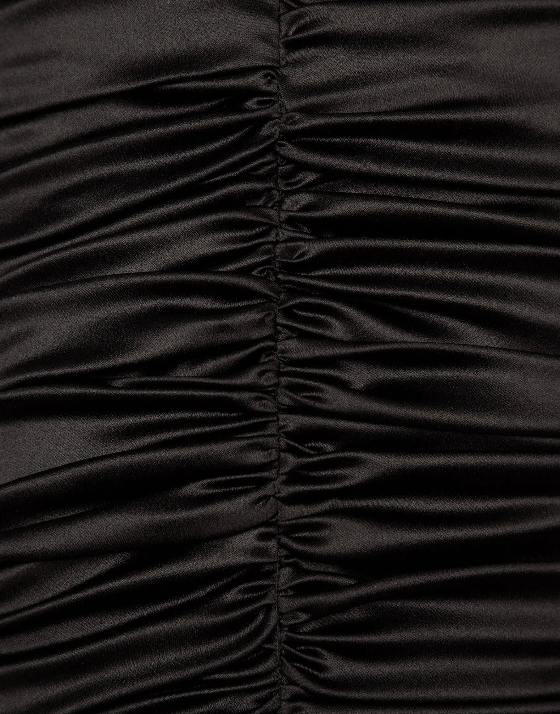 Short draped satin skirt with side bow