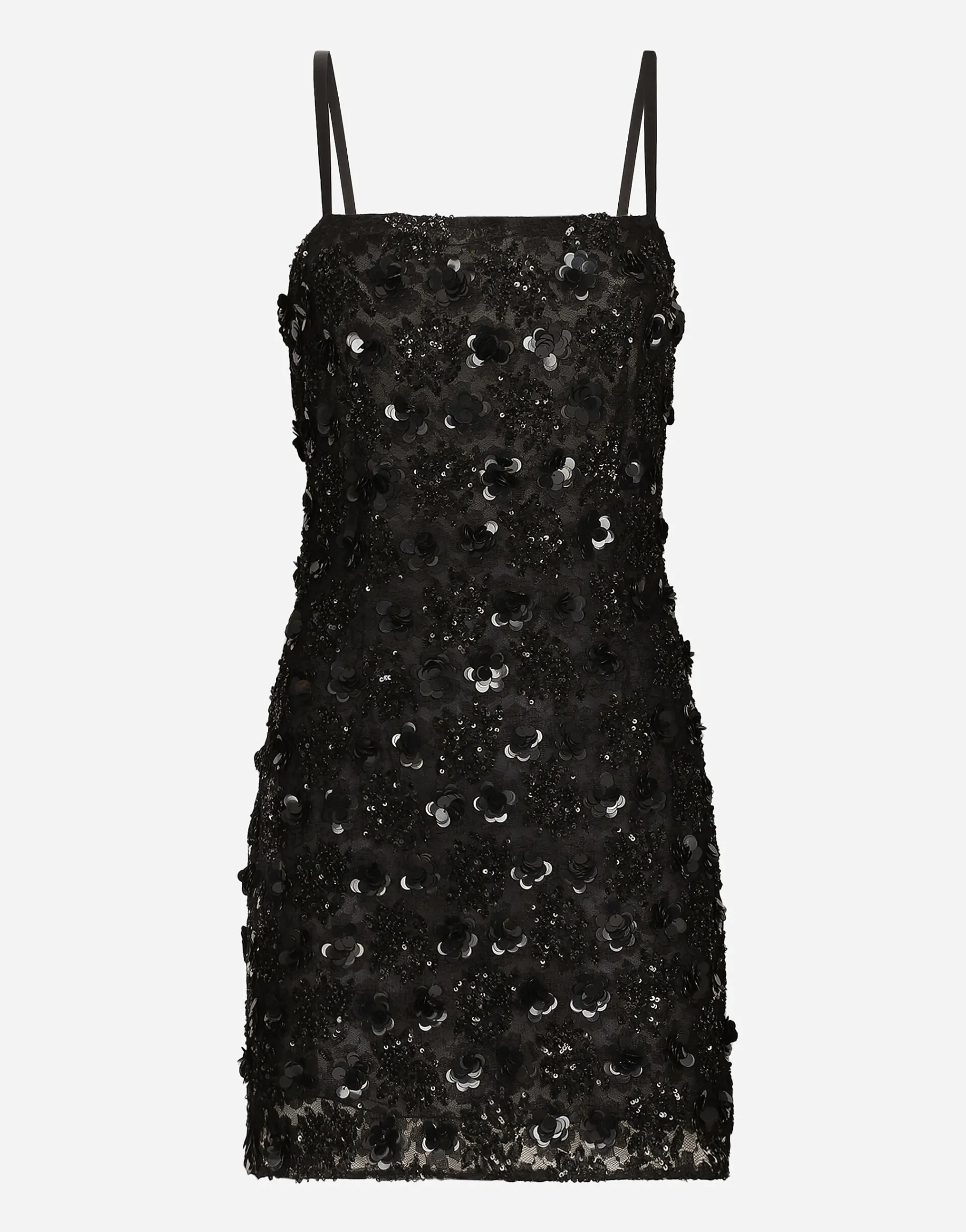 Short dress with sequin embellishment