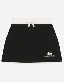 Short knit skirt with DG logo
