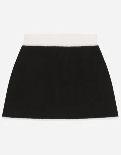 Short knit skirt with DG logo