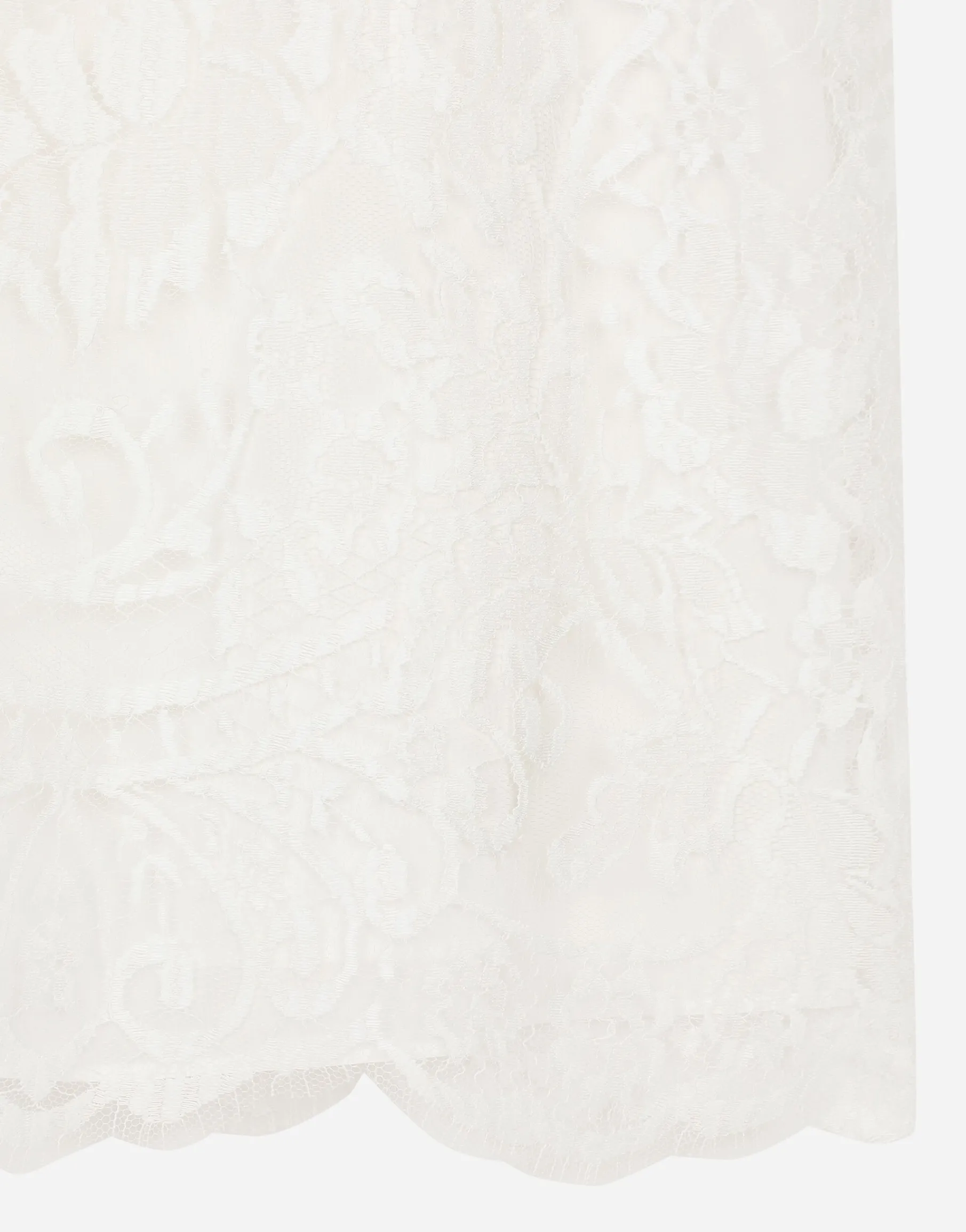 Short lace dress with satin neck