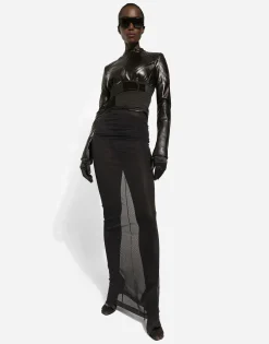 Short leather biker jacket