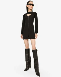 Short light technical jersey dress