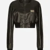 Short nappa leather bomber jacket with Dolce&Gabbana tag