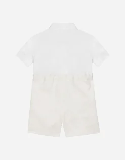 Short onesie with vest detail