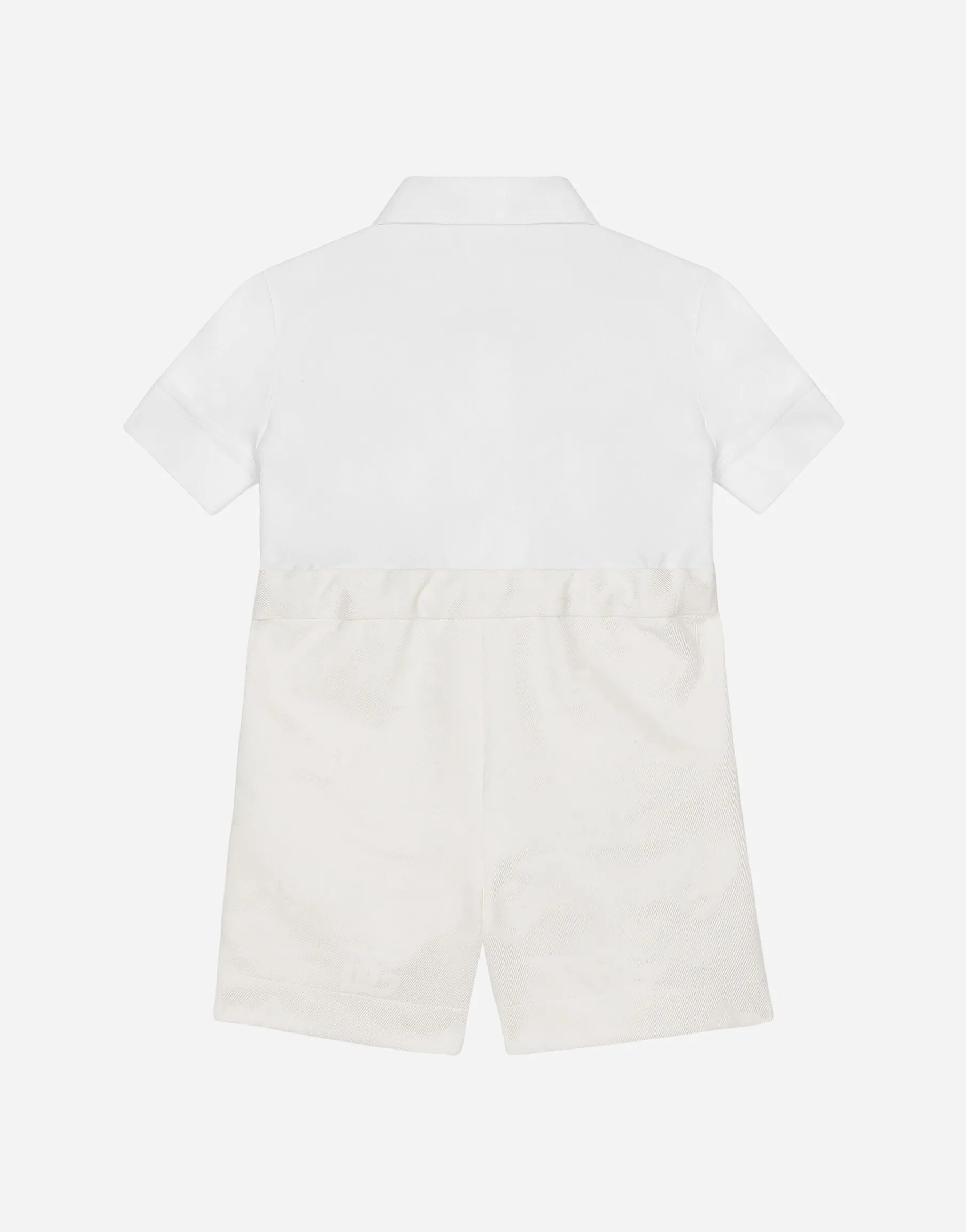 Short onesie with vest detail