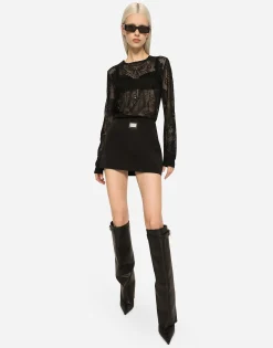Short Ottoman skirt with Dolce&Gabbana tag