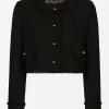 Short raschel tweed jacket