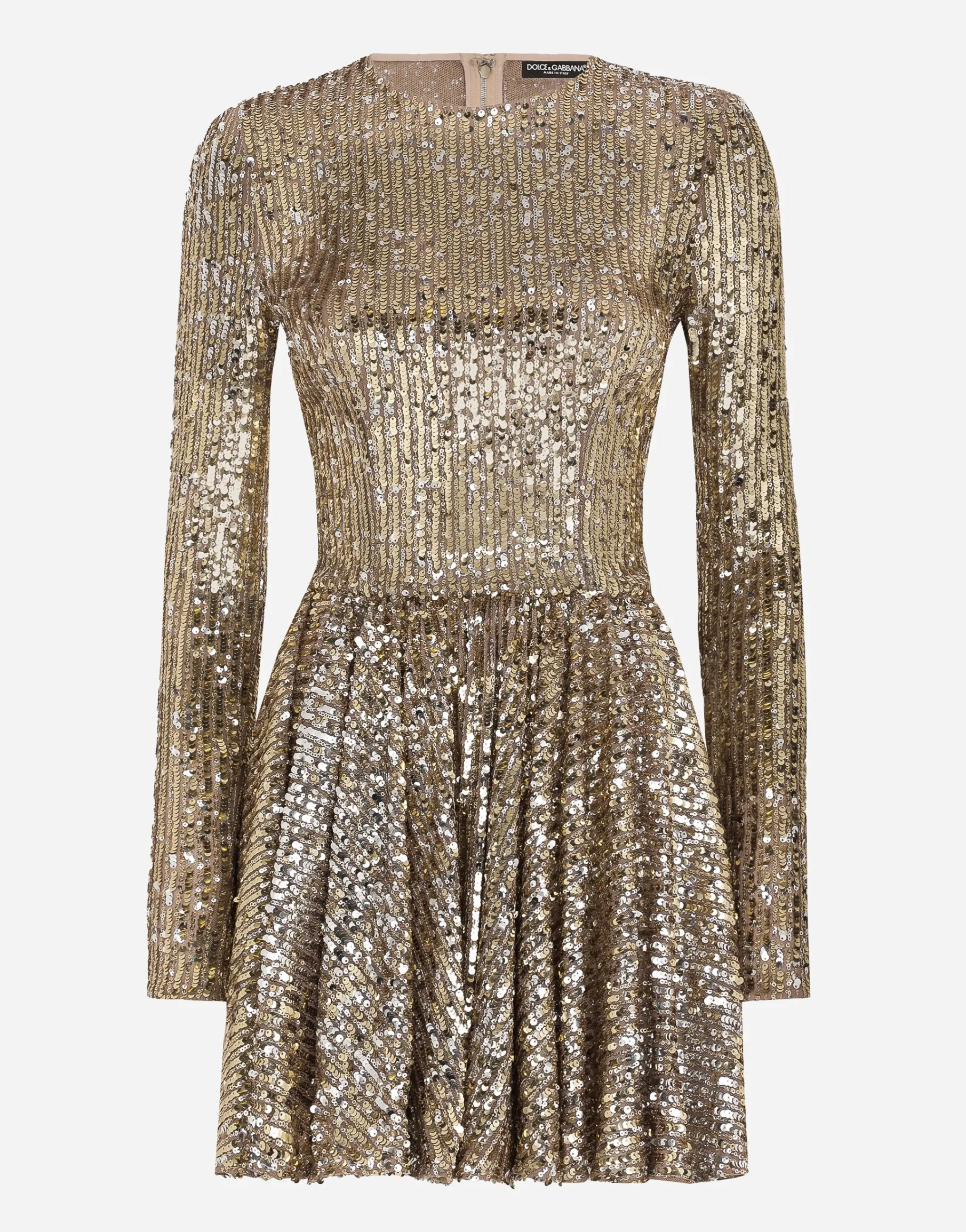 Short sequined dress with circle skirt