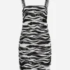 Short sequined dress with draping