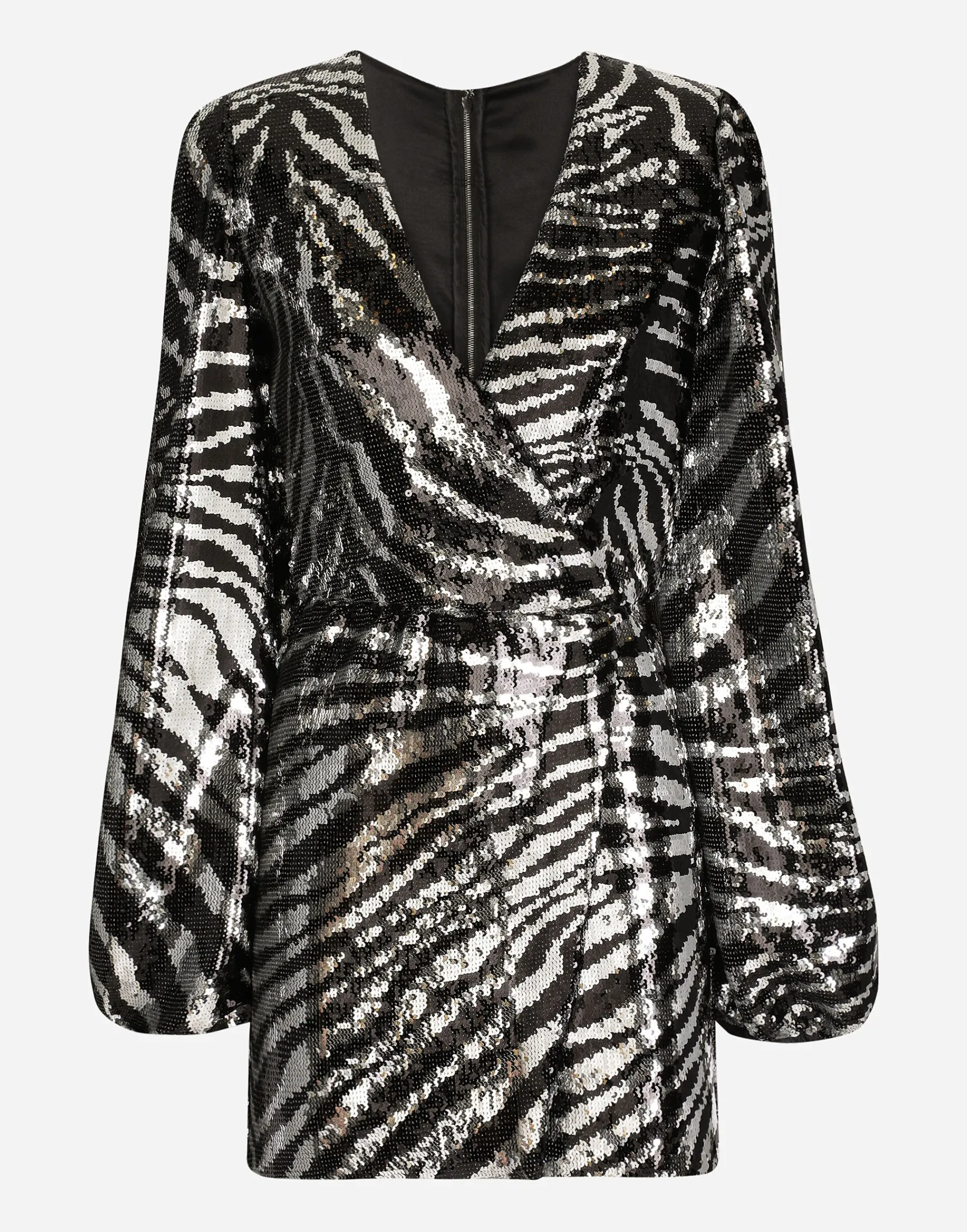 Short sequined wrap dress