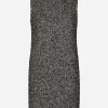 Short speckled tweed A-line dress