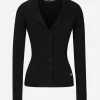 Short stretch viscose knit jacket with DG logo