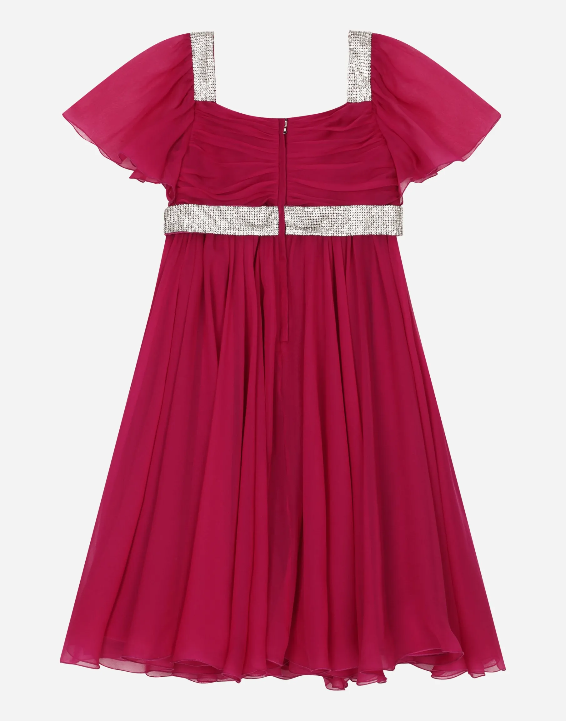 Short-sleeved chiffon dress