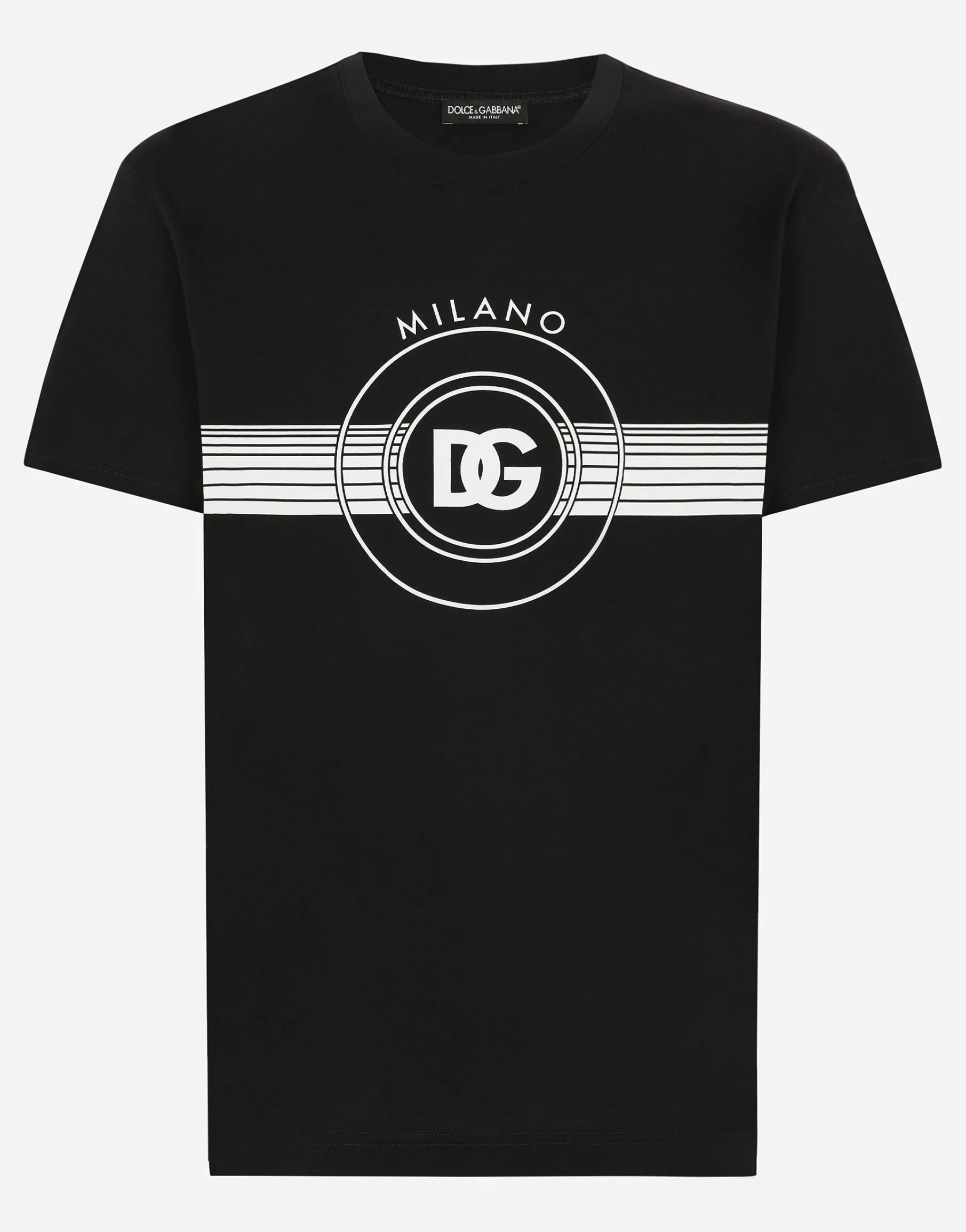 Short-sleeved cotton T-shirt with DG print
