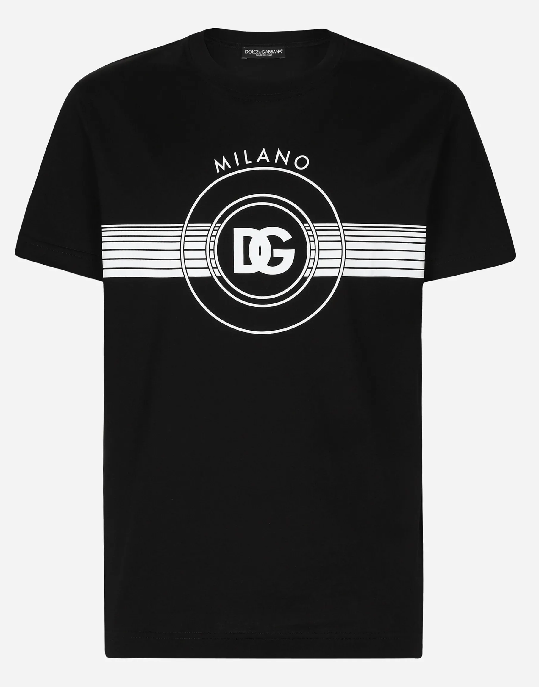Short-sleeved cotton T-shirt with DG print