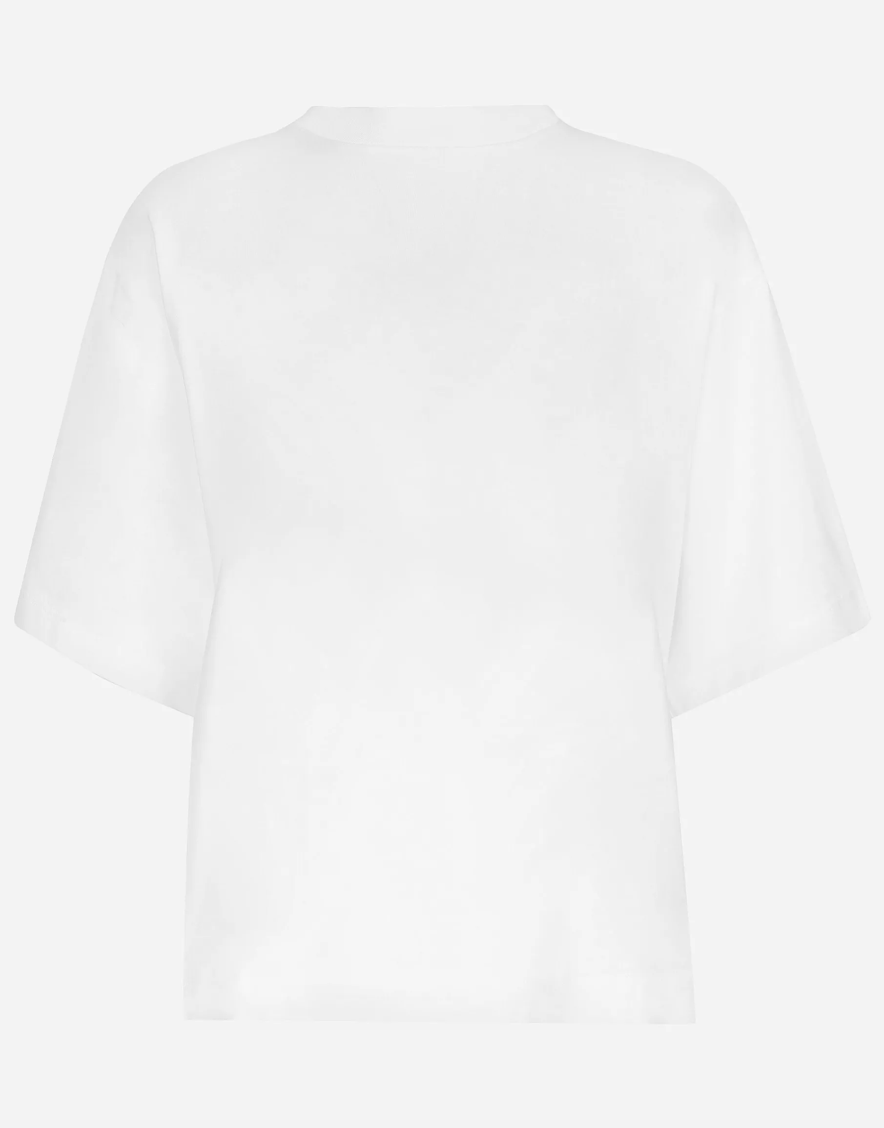 Short-sleeved cotton T-shirt with Dolce&Gabbana lettering