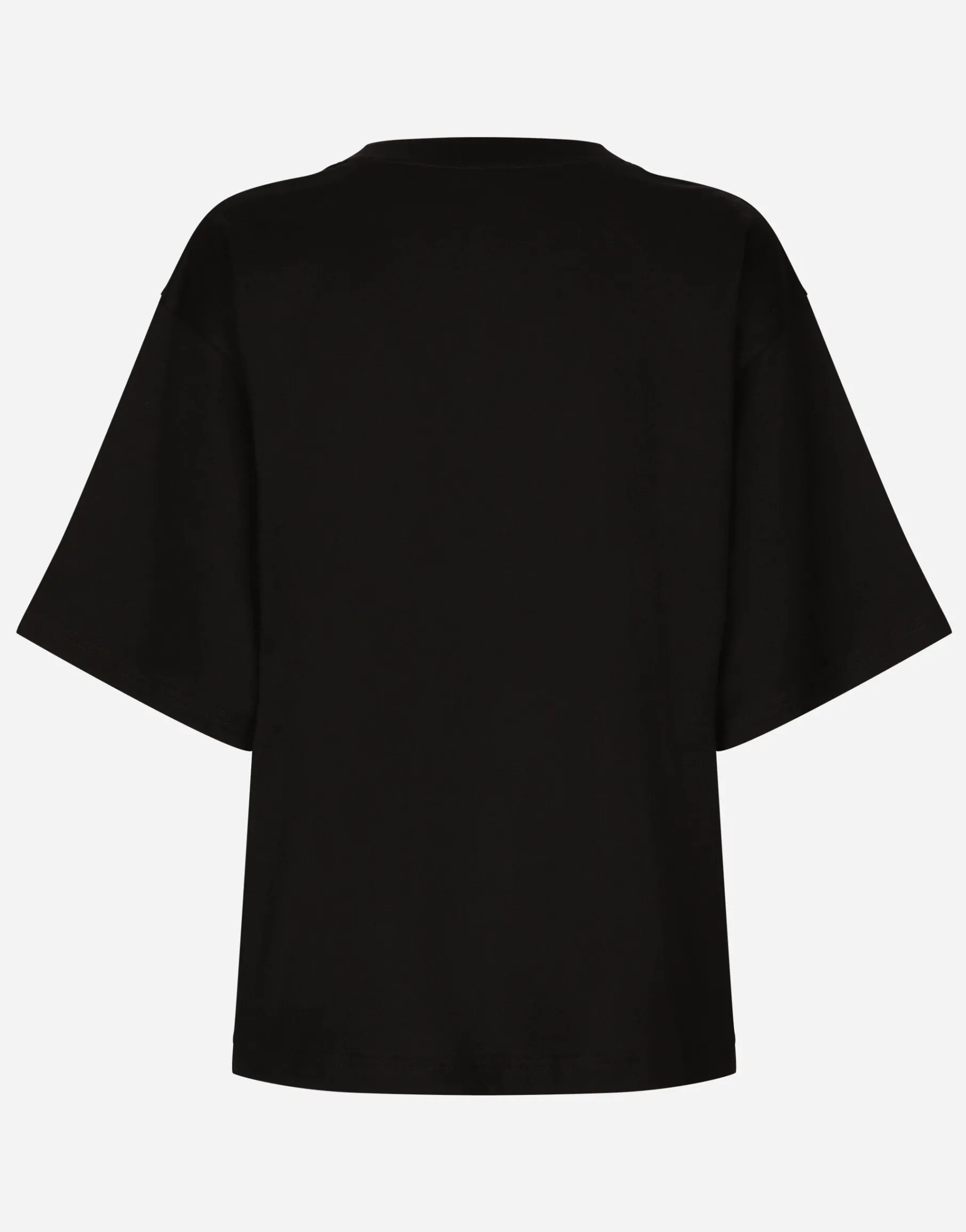 Short-sleeved cotton T-shirt with Dolce&Gabbana lettering