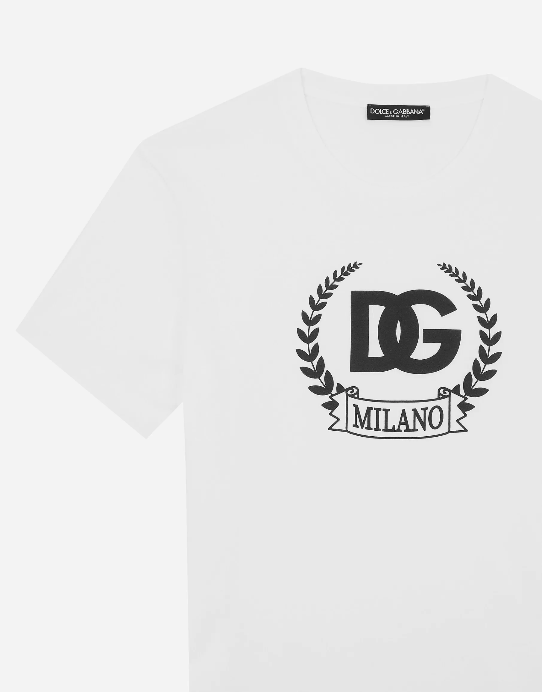 Short-sleeved cotton T-shirt with DG print