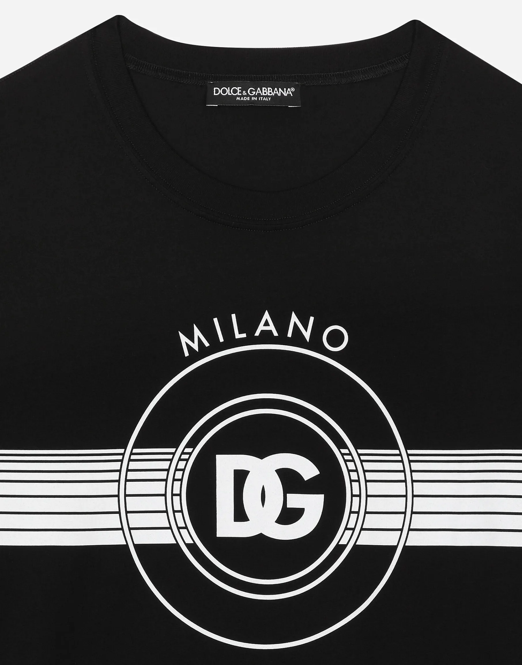 Short-sleeved cotton T-shirt with DG print