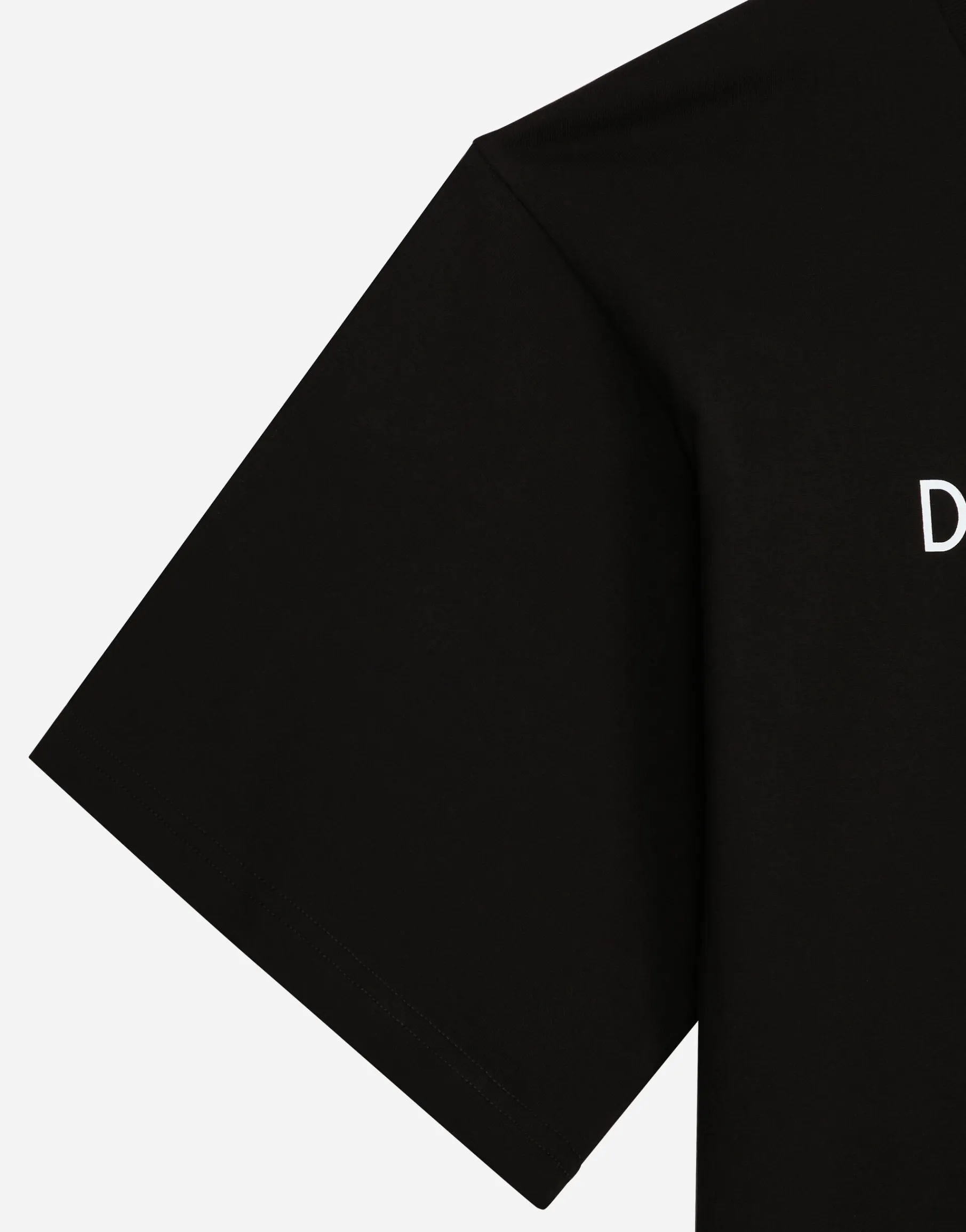 Short-sleeved cotton T-shirt with Dolce&Gabbana lettering