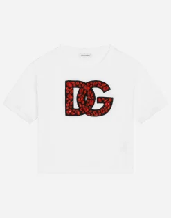 Short-sleeved jersey T-shirt with DG logo