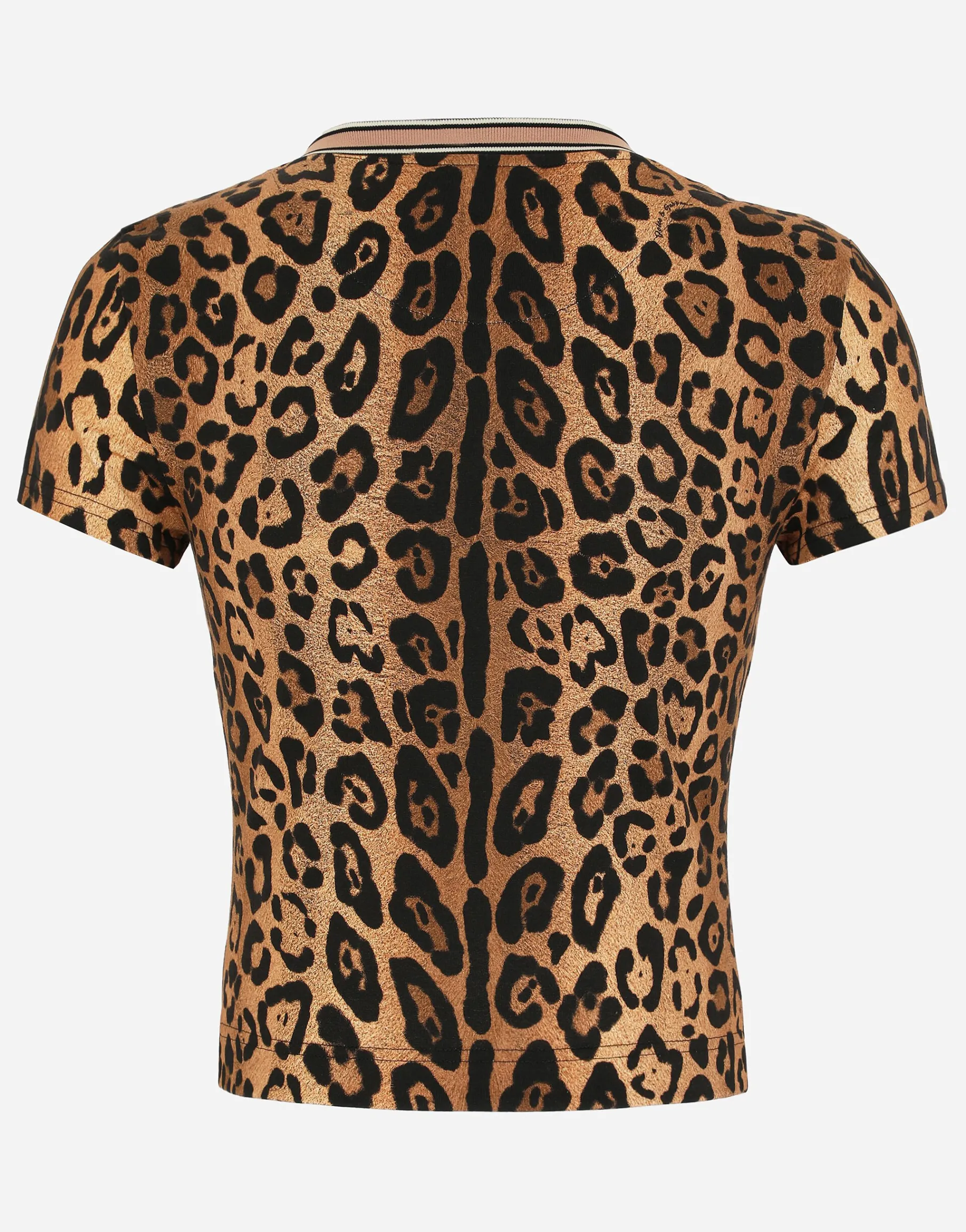 Short-sleeved leopard-print Crespo T-shirt