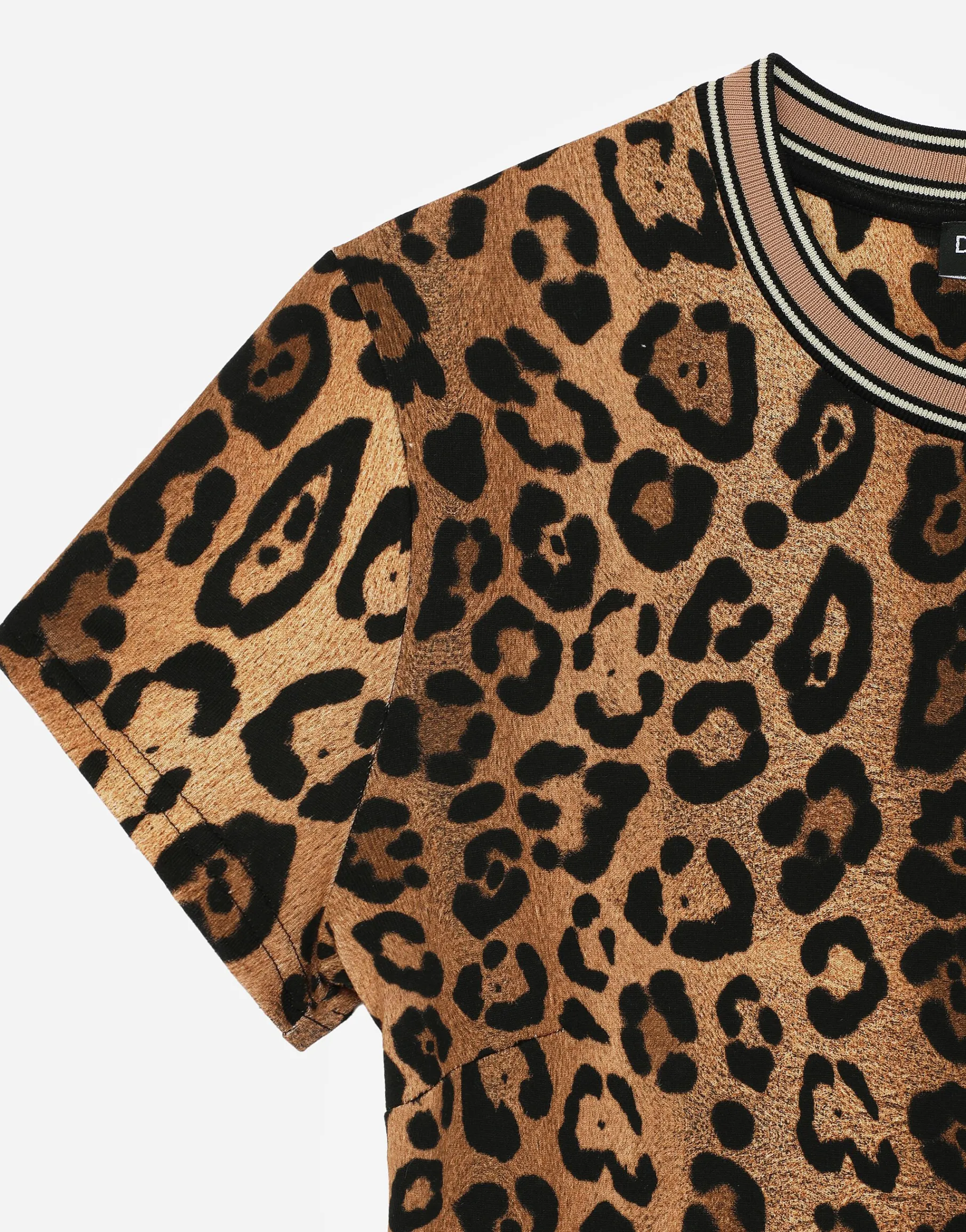 Short-sleeved leopard-print Crespo T-shirt