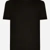 Short-sleeved silk T-shirt