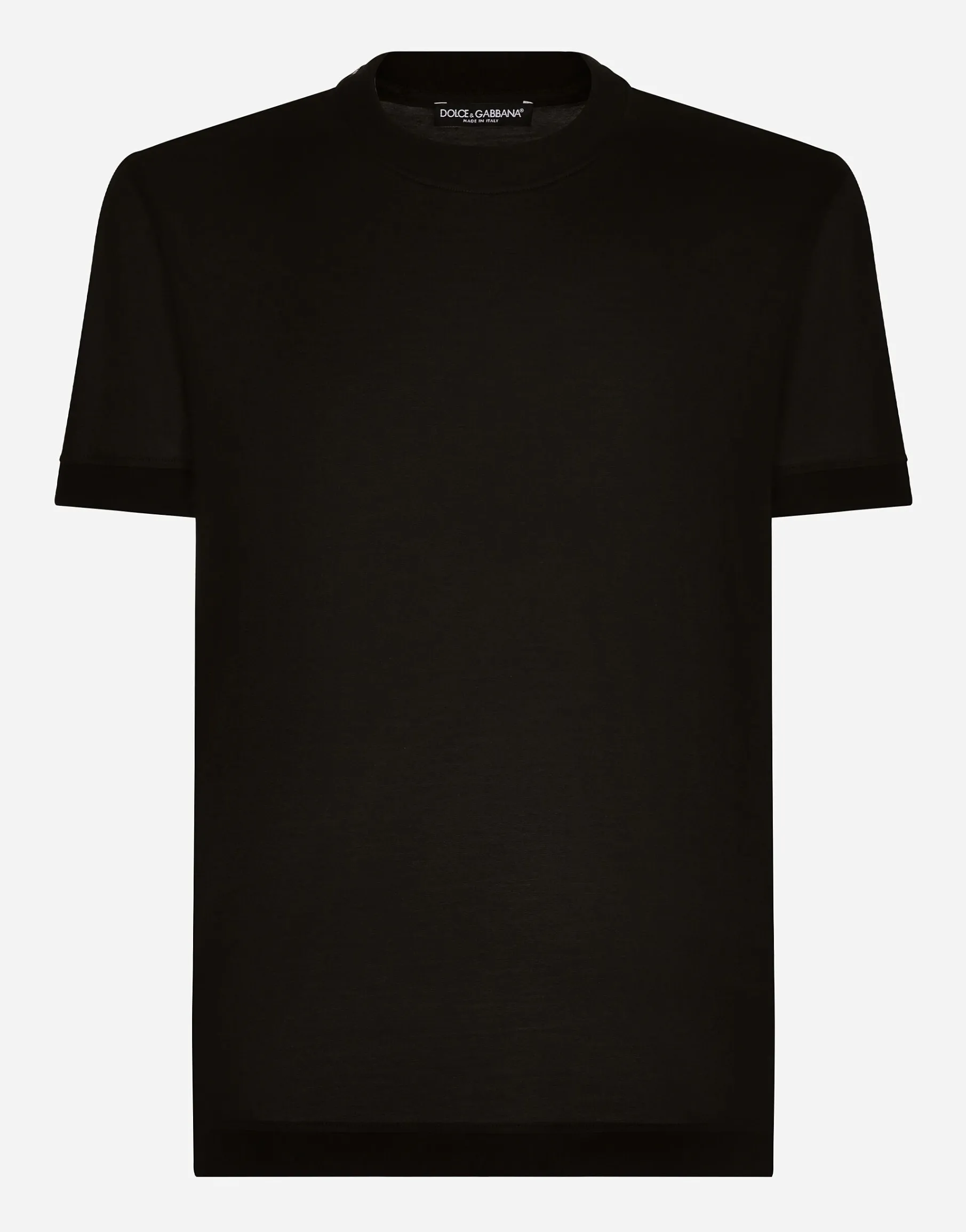 Short-sleeved silk T-shirt