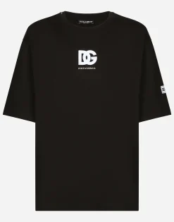 Short-sleeved T-shirt with DG logo patch