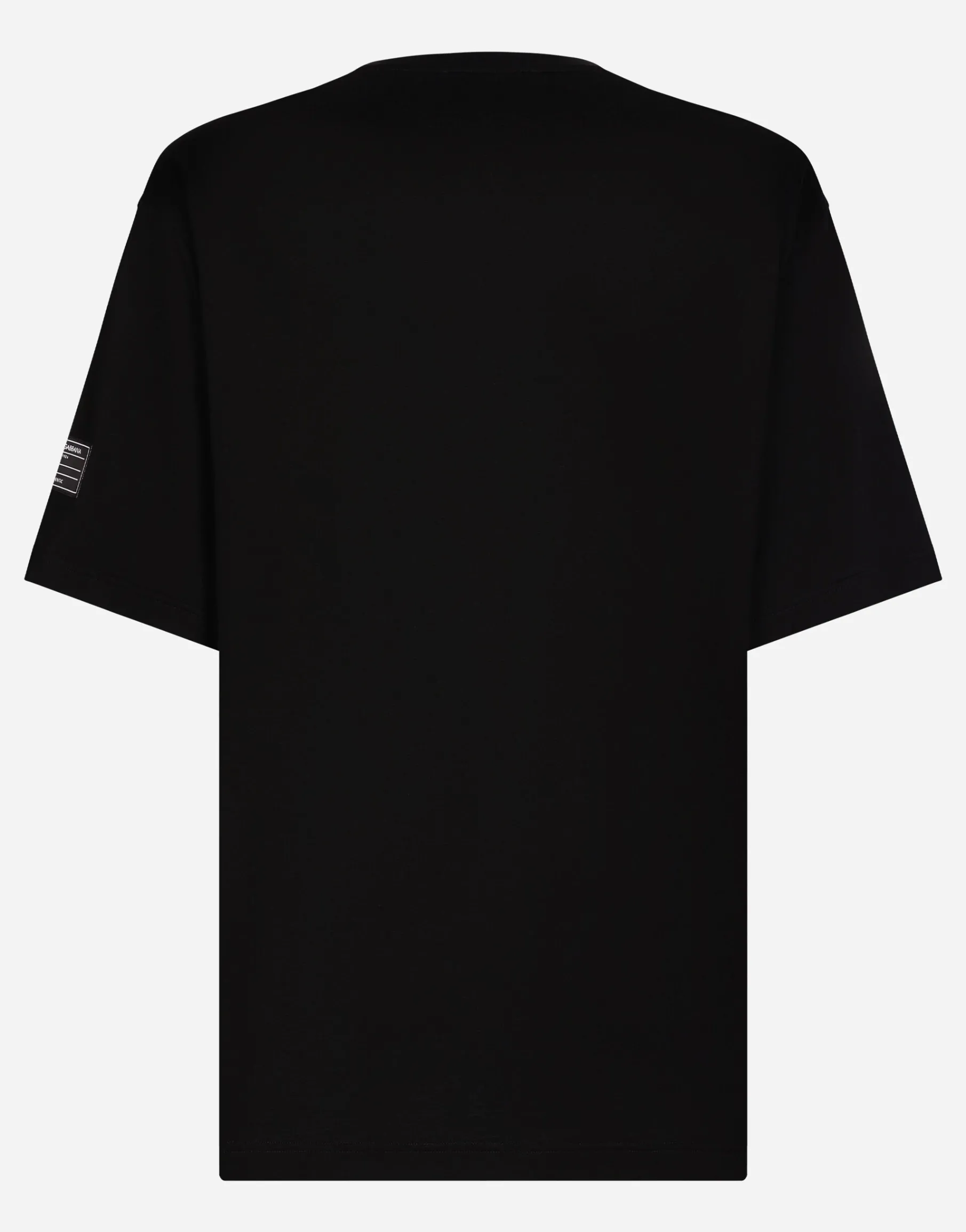 Short-sleeved T-shirt with vertical logo print