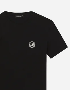 Short-sleeved T-shirt with DG embroidery