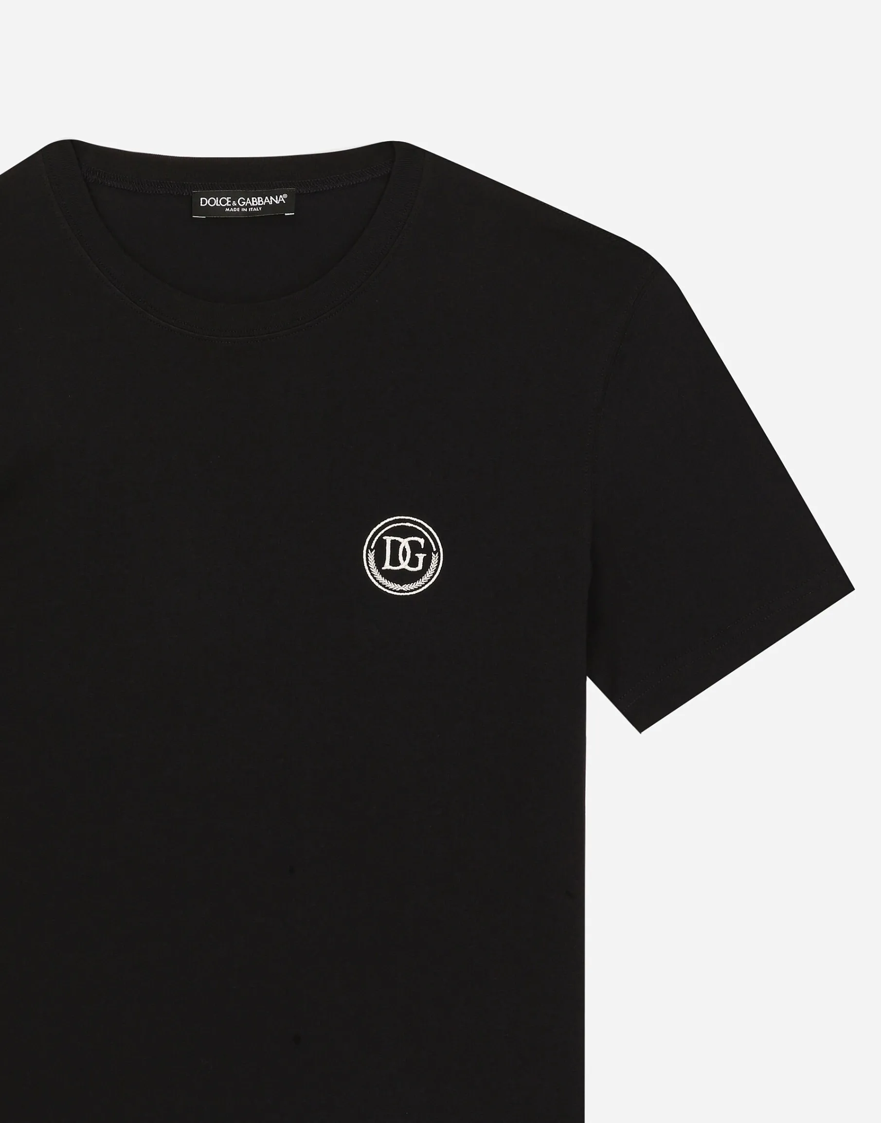 Short-sleeved T-shirt with DG embroidery