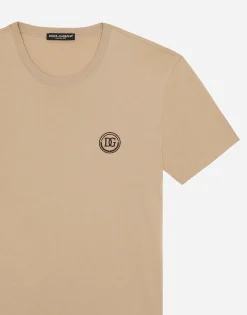 Short-sleeved T-shirt with DG embroidery