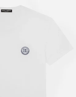 Short-sleeved T-shirt with DG embroidery