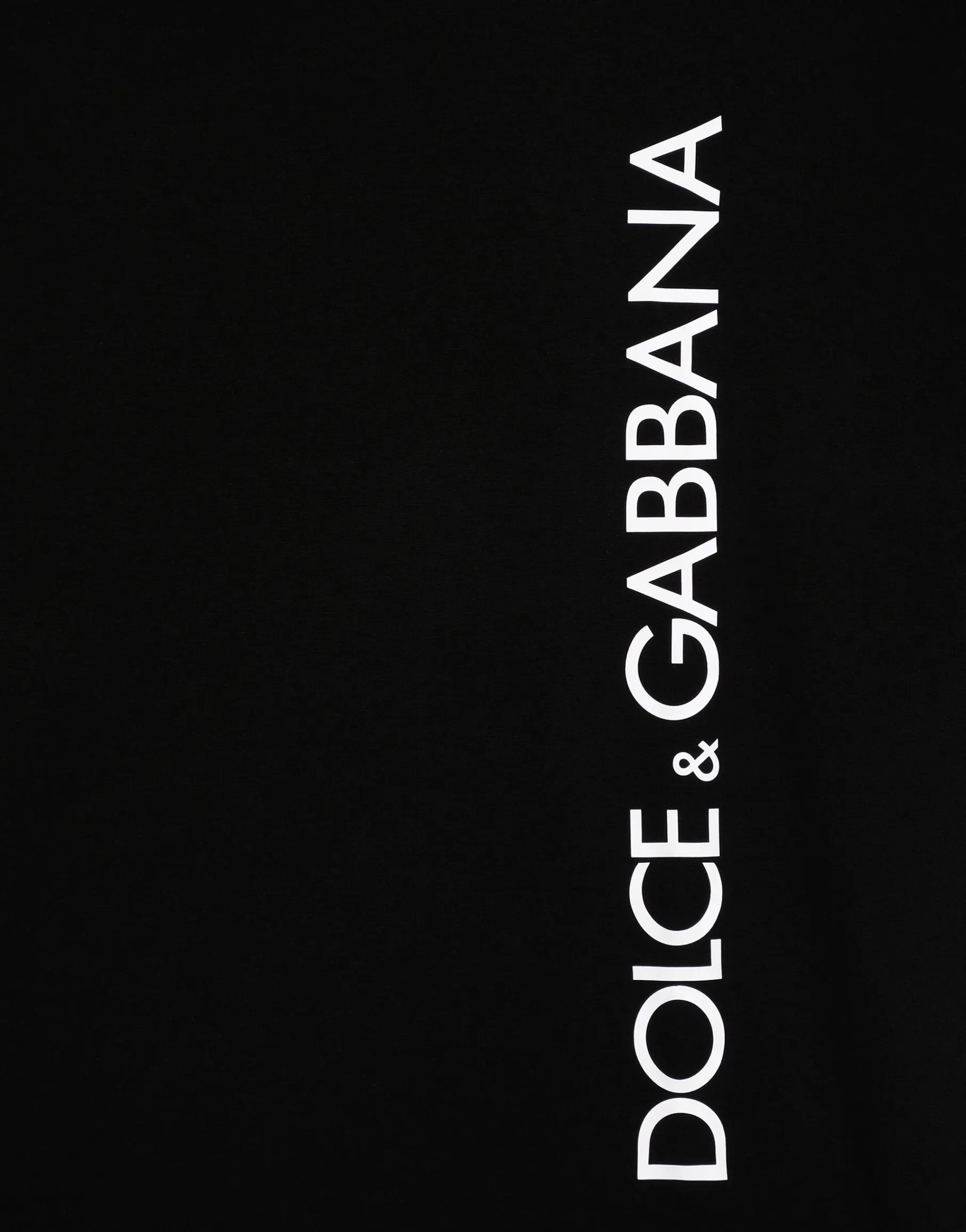 Short-sleeved T-shirt with vertical logo print