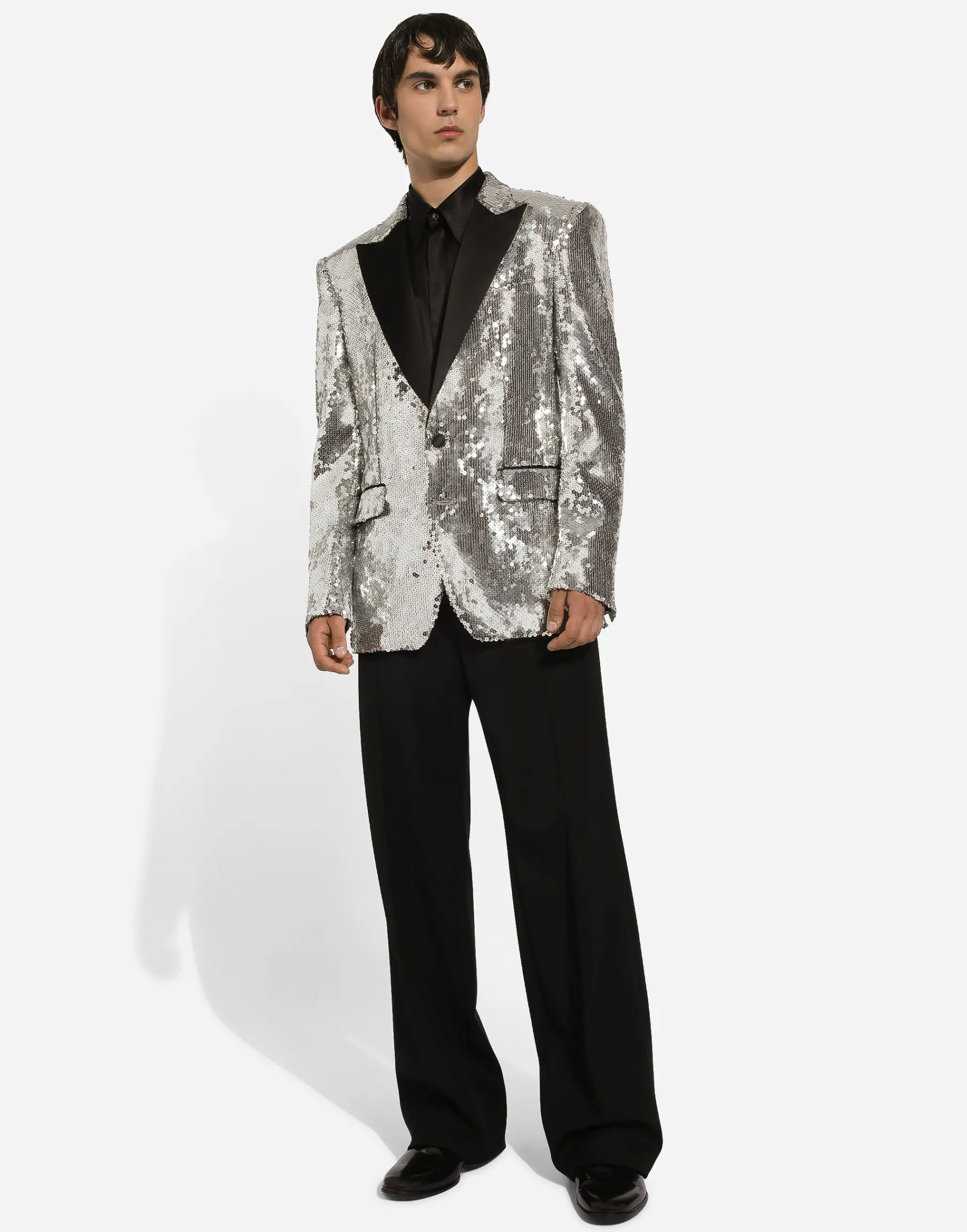 Sicilia sequined single-breasted tuxedo jacket