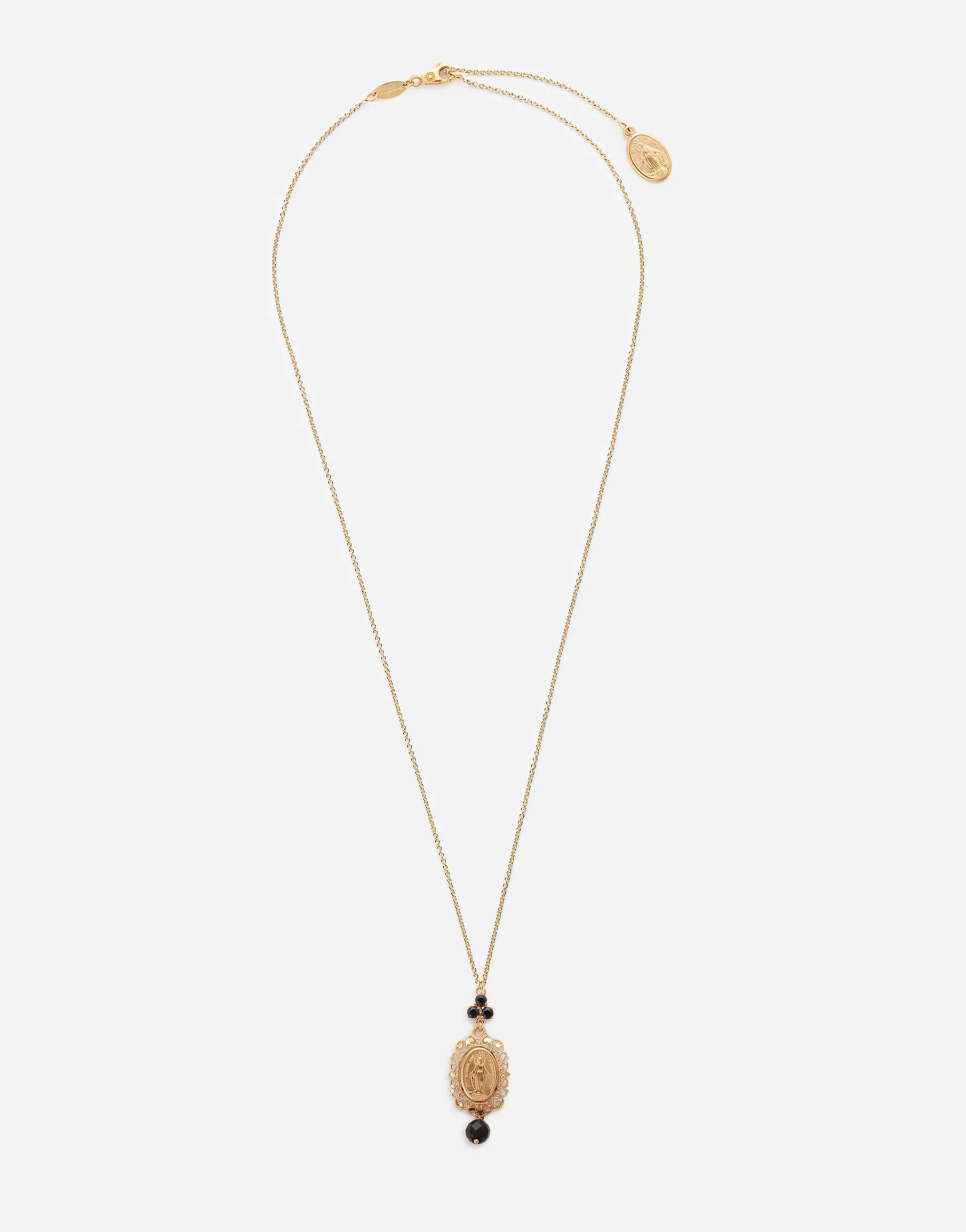 Sicily pendant with medal on yellow gold chain