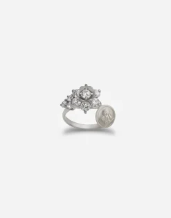 Sicily ring in white gold with diamonds