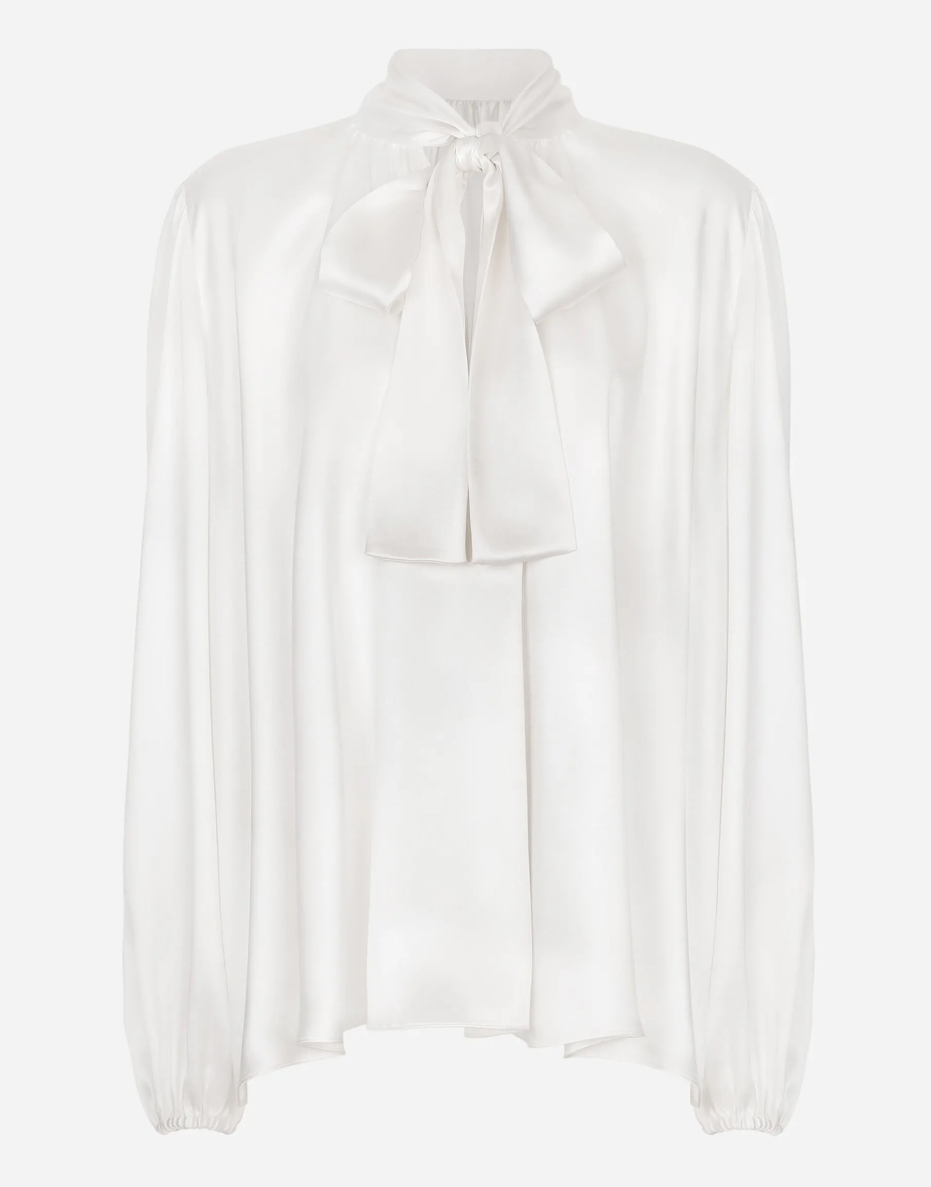 Silk blouse with pussy-bow