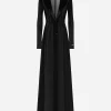 Silk chiffon duster coat