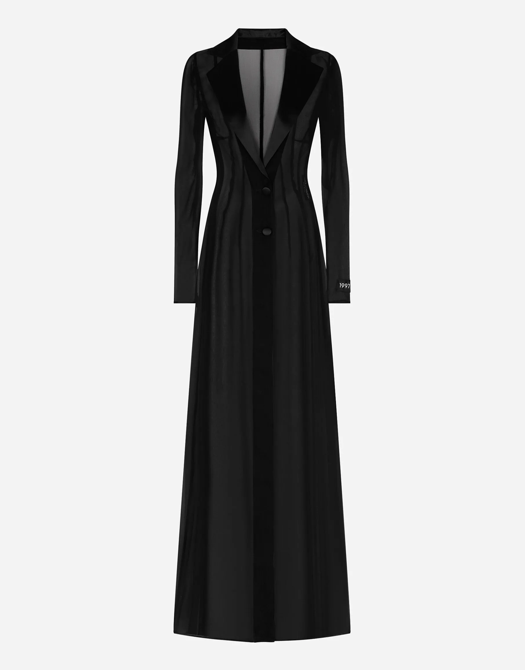 Silk chiffon duster coat