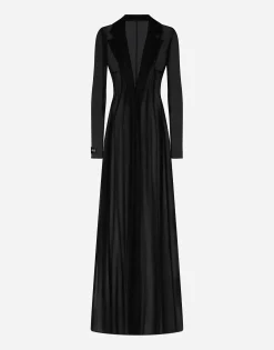 Silk chiffon duster coat