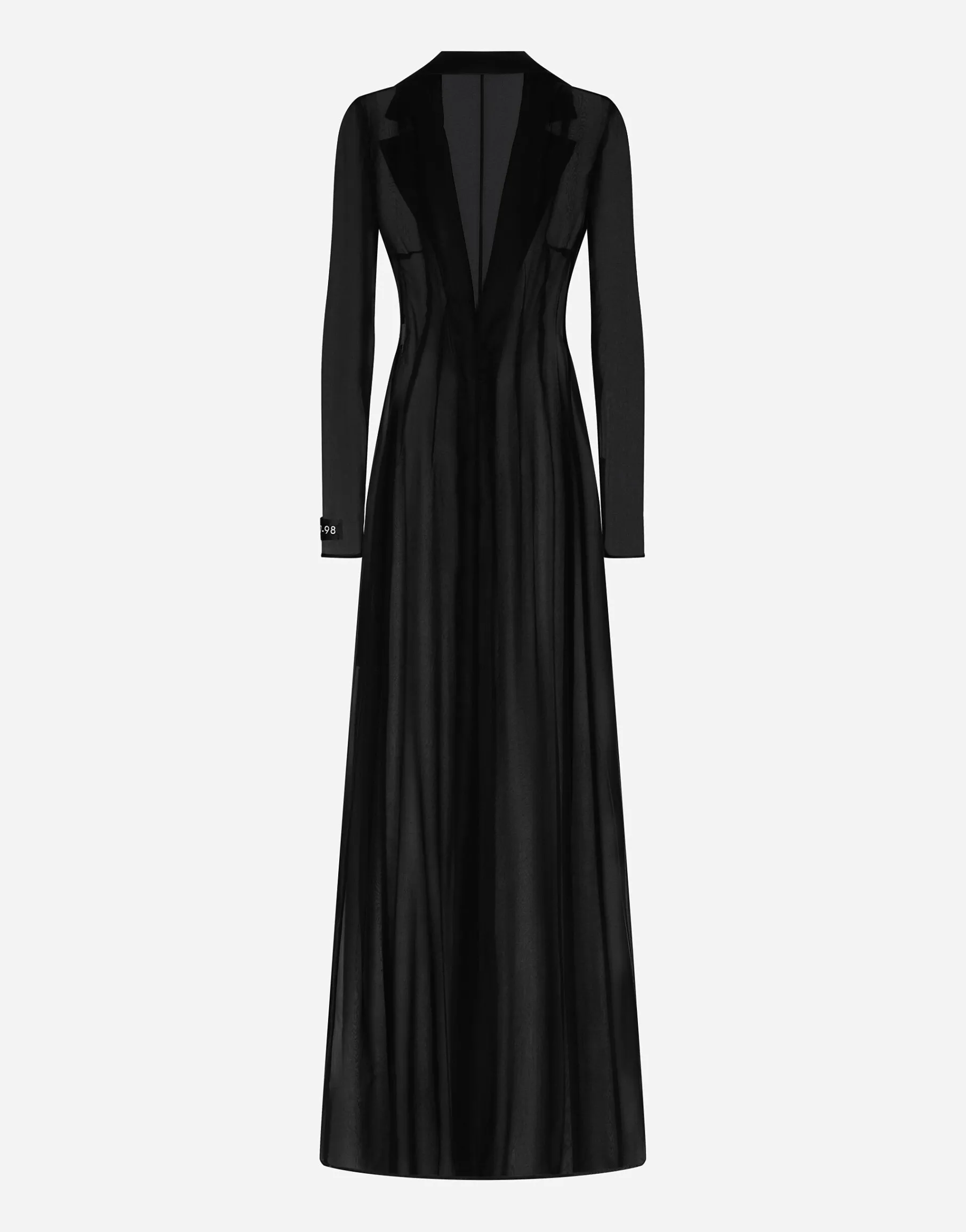 Silk chiffon duster coat