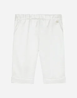 Silk duchesse pants with DG logo