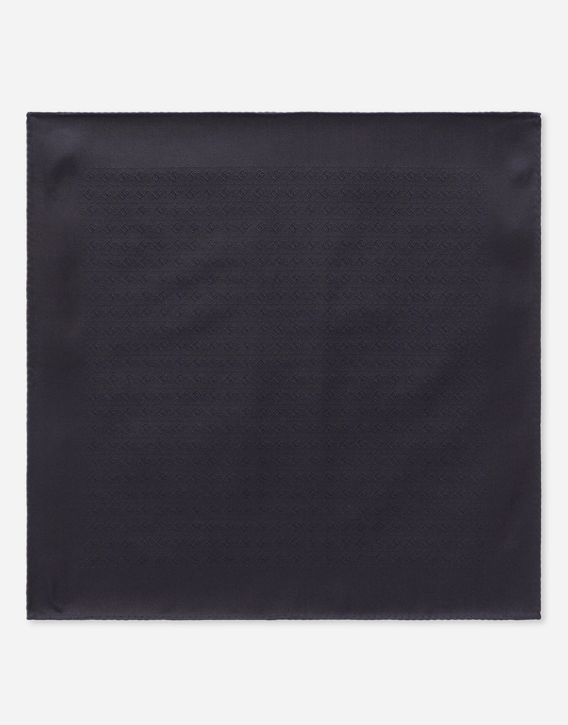 Silk jacquard pocket square with DG logo