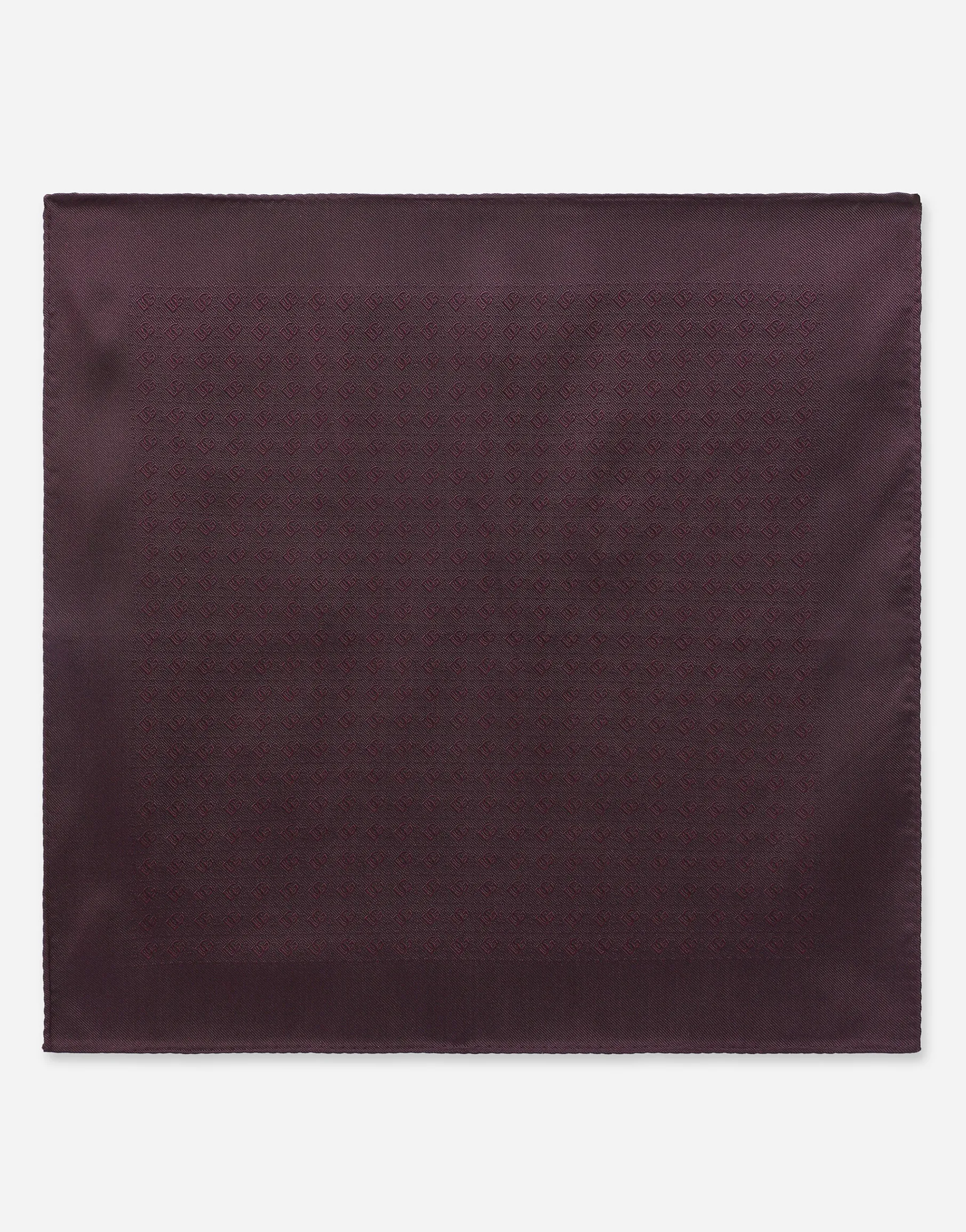 Silk jacquard pocket square with DG logo
