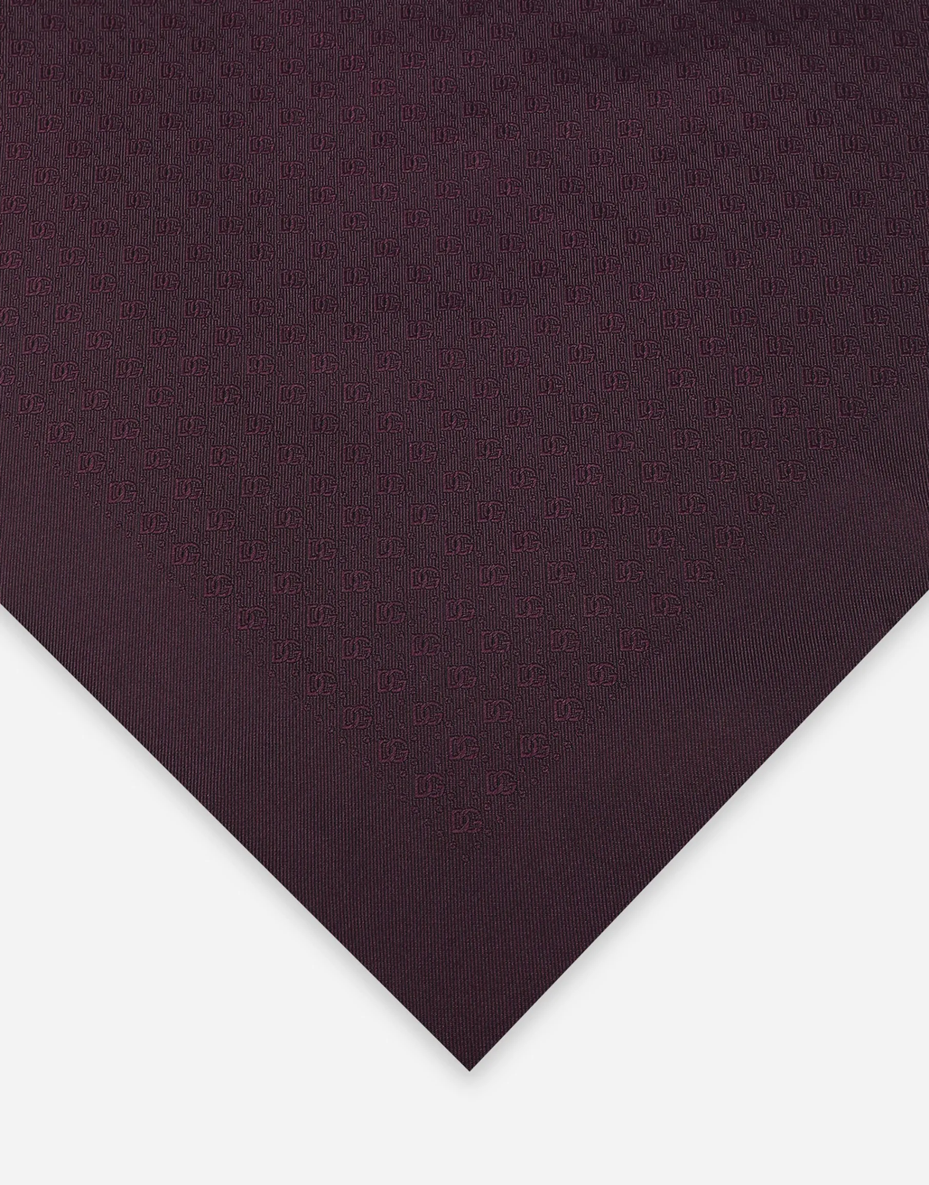 Silk jacquard pocket square with DG logo