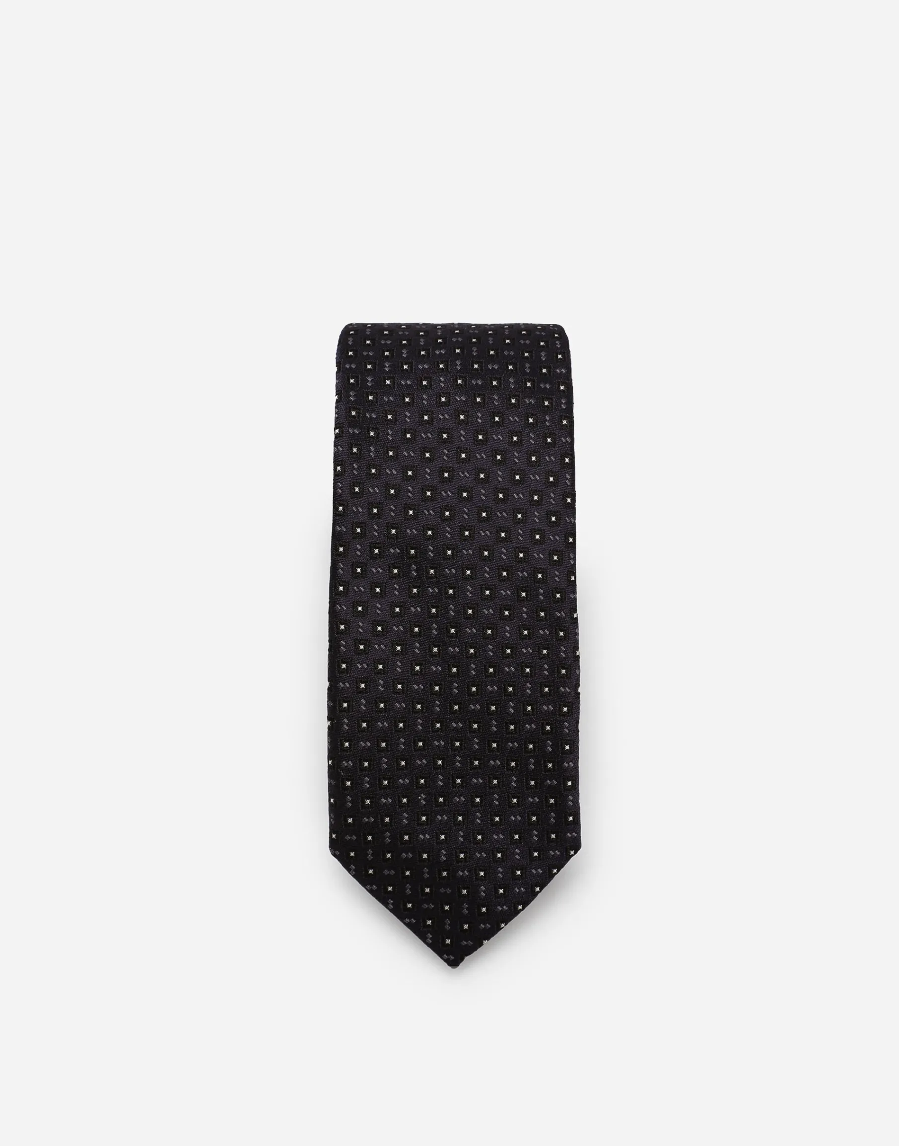 Silk jacquard tie with DG logo